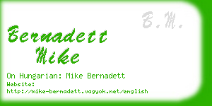 bernadett mike business card